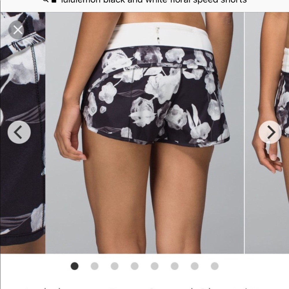 Lululemon inky floral speed shorts